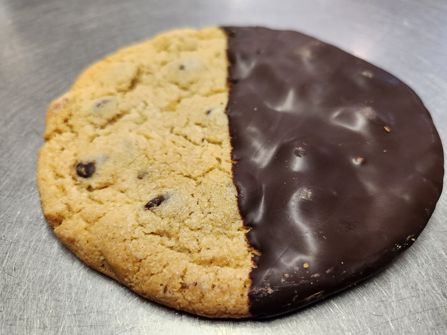 Half Dipped Chocolate Chip Cookie
