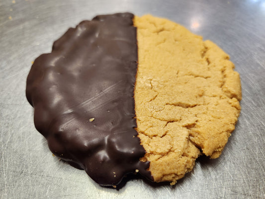 Half Dipped Peanut Butter Cookie