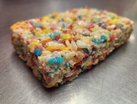Rice Crispy and Frutie Pebbles Bar